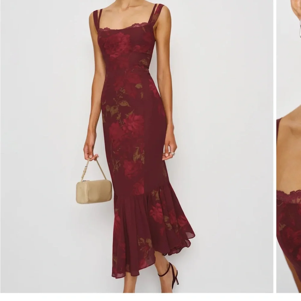 Reformation Burgundy Irisa dress - NWT - Picture 1 of 4